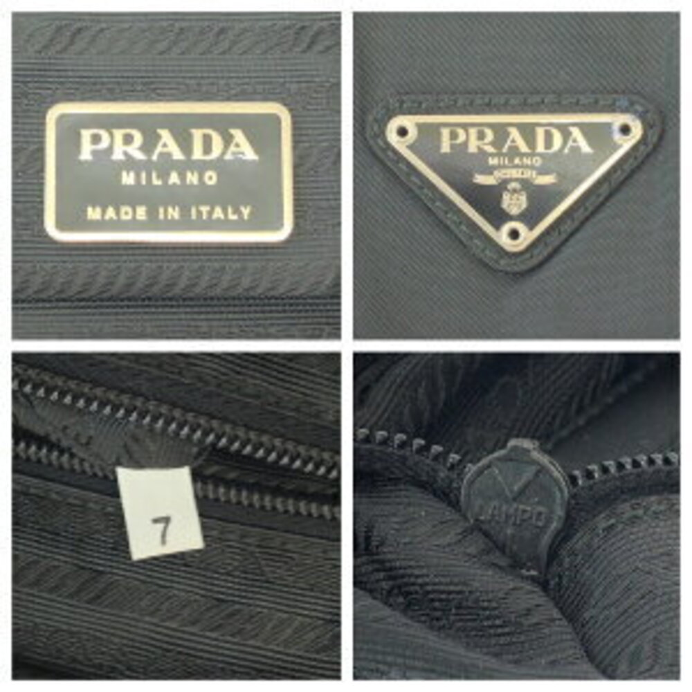 Prada bag Tessuto shoulder Nylon triangular plate black tote logo - Picture 4 of 10
